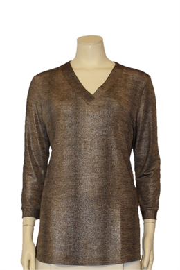 Michael Gold bluse i brun med dyreprint